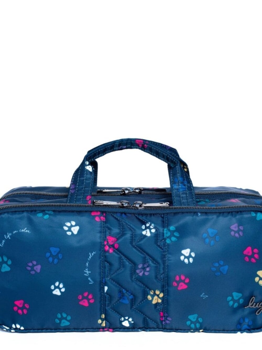LUG - Flatbed Slim Cosmetic Case in Paws Navy